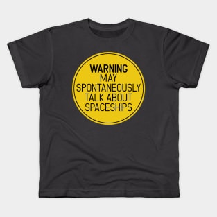 Spaceship Warning Kids T-Shirt